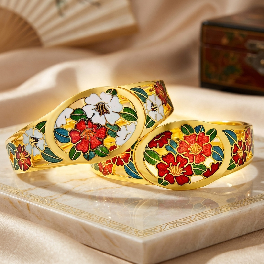 colorfast hard enamel cuff bracelet